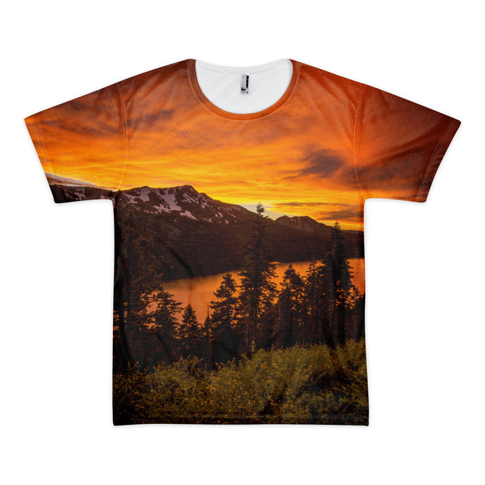 Fiery Skies over Fallen leaf Lake Short sleeve men’s t-shirt (unisex)