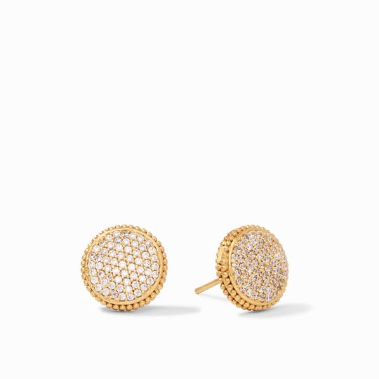 Fleur-de-Lis Pavé Stud - Molly + Kate
