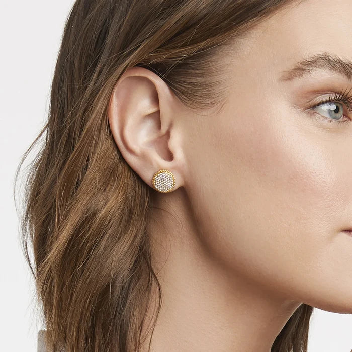 Fleur-de-Lis Pavé Stud - Molly + Kate