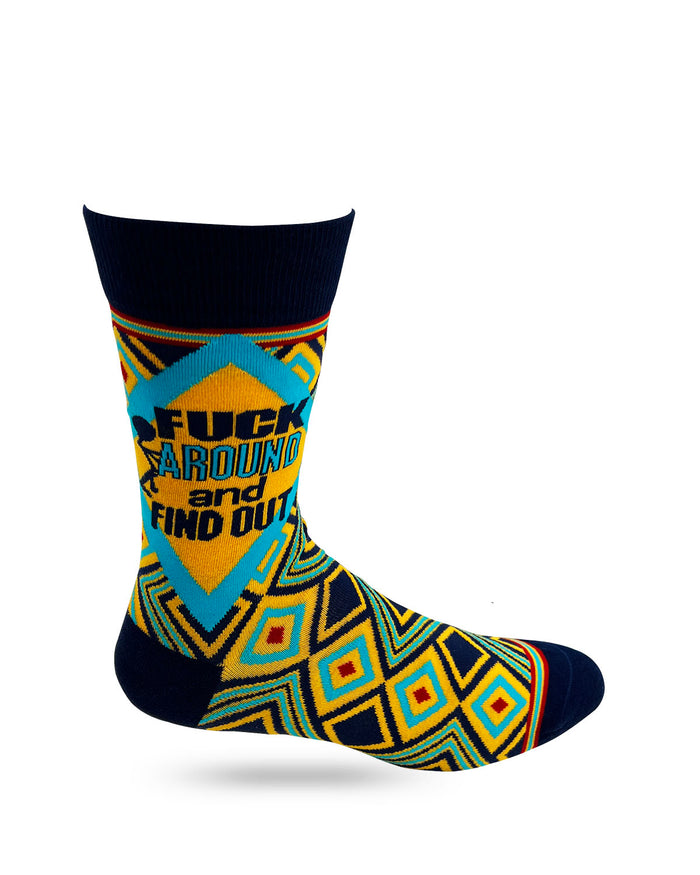 Fuck Around and Find Out Men's Novelty Crew Socks