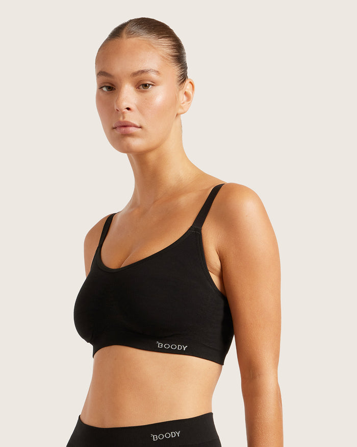 Full Bust Wireless Bra - Black