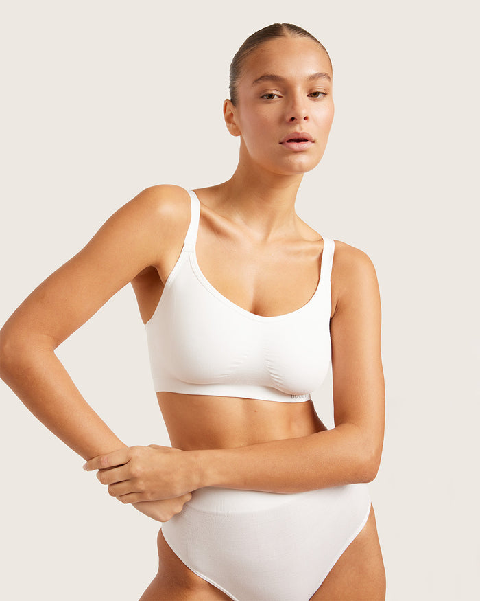Full Bust Wireless Bra - White