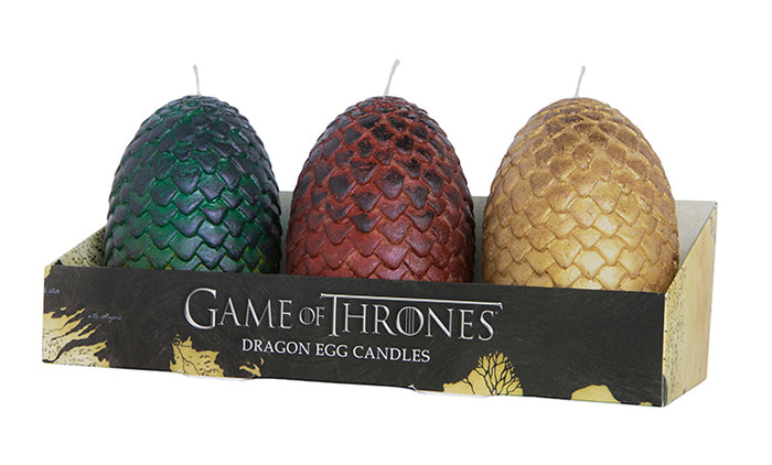 Game of Thrones: Sculpted Dragon Egg Candles (Set of 3)