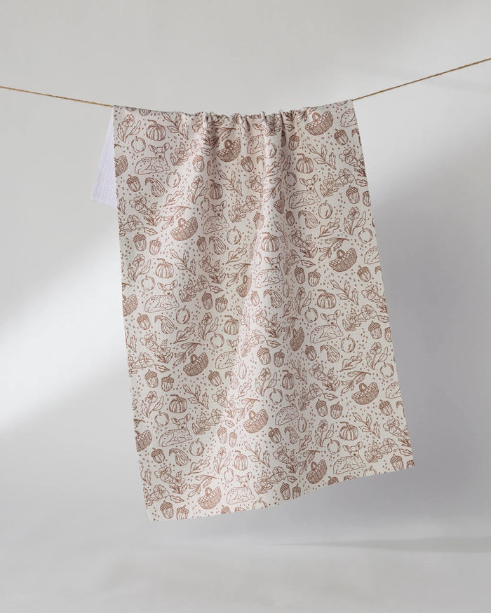 Geometry Cozy Flora Tea Towel