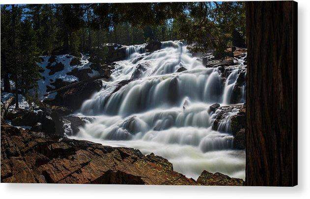 Glen Alpine Waterfall By Brad Scott - Acrylic Print