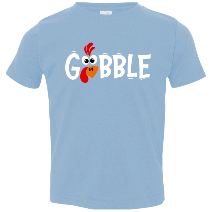 Gobble Turkey kids graphic tee in Light Blue