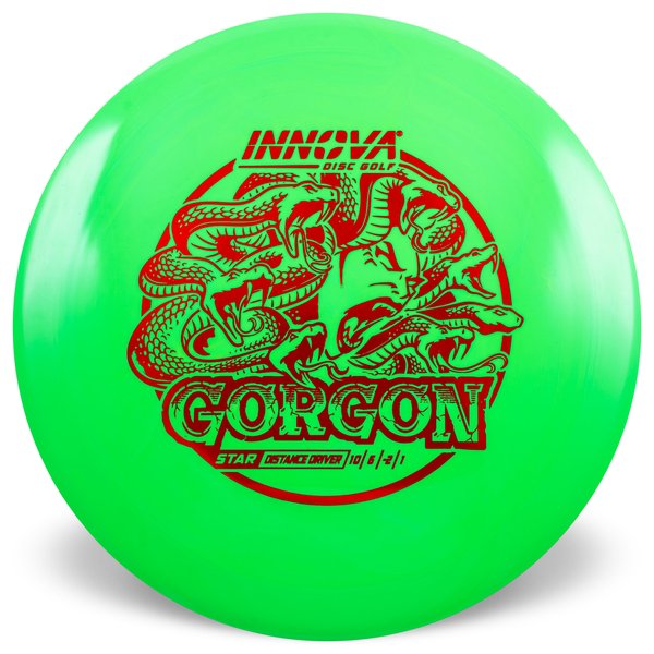 INNOVA DISC GOLF CANADA GORGON STAR DISTANCE DRIVER BEGINNER FRIENDLY EASY TO USE INNOVA DISC GOLF CANADA 	Gorgon	Distance Driver	 Quality	grip 	High Speed	Long Distance	Ideal for Power Throws	Reliable Fade high glide grippy durable
UNDERSTABLE