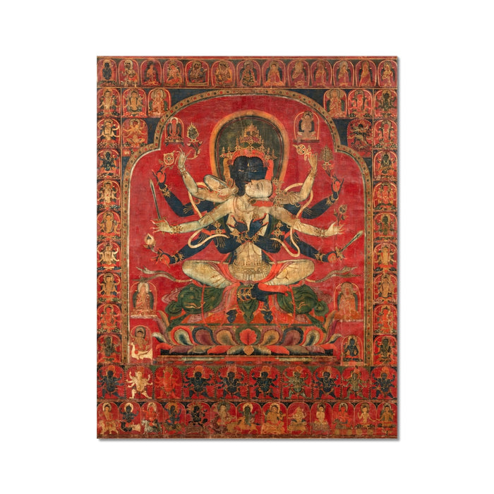 Guhyasamaja Esoteric Tibetan Buddhist Deity w Consort Sparshavajri | Tantric Left Hand Path Fine Art Print