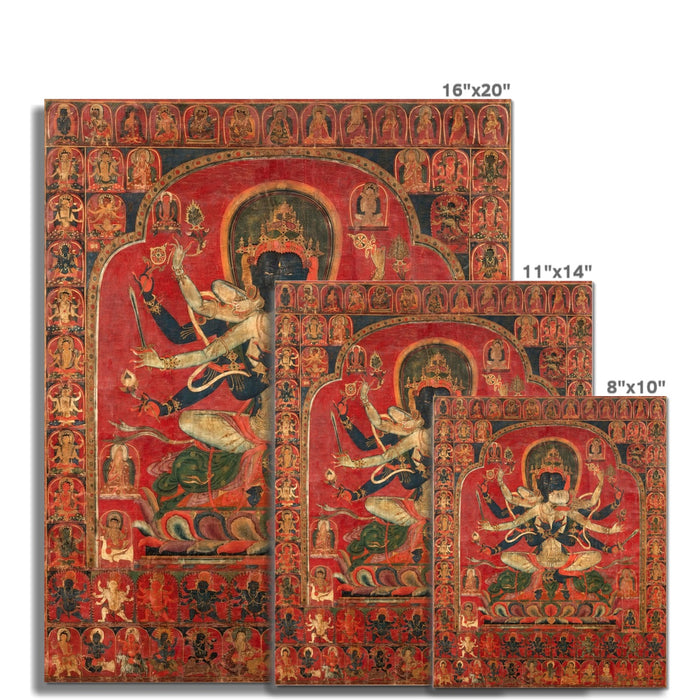 Guhyasamaja Esoteric Tibetan Buddhist Deity w Consort Sparshavajri | Tantric Left Hand Path Fine Art Print