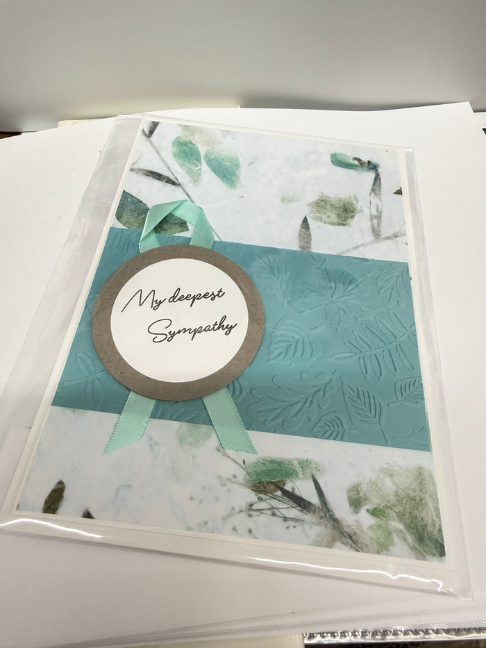 Teal floral sympathy- 5x7