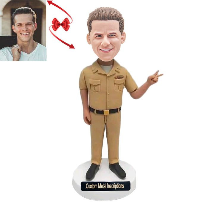 Happy Police Officer Custom Bobblehead