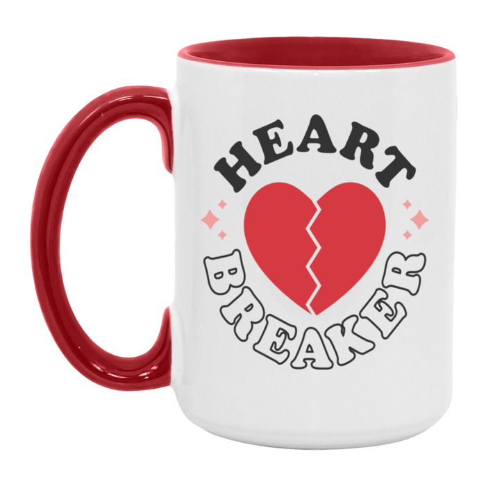 Heart Breaker ceramic coffee mug