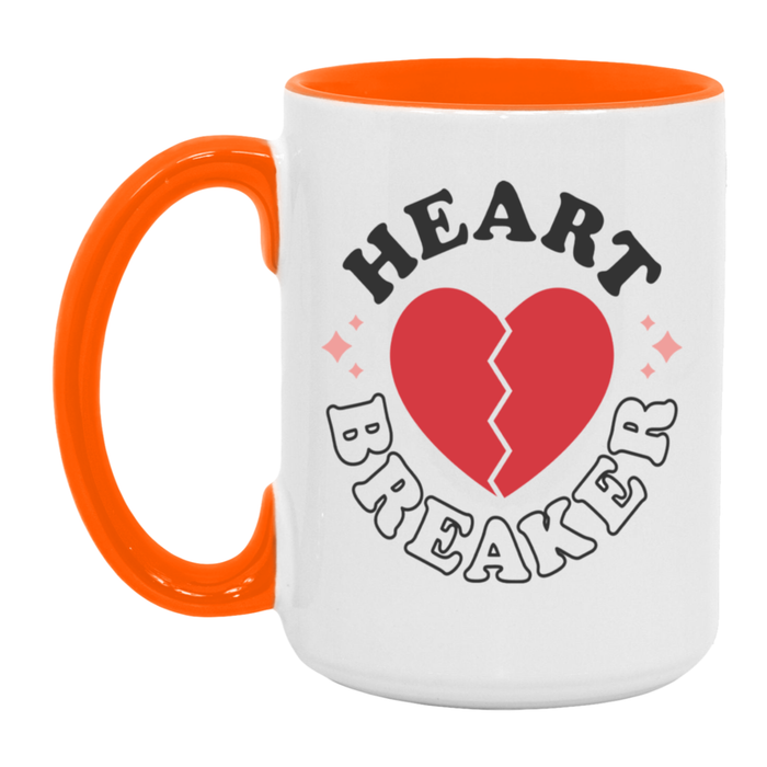 Heart Breaker ceramic coffee mug, product photo 2