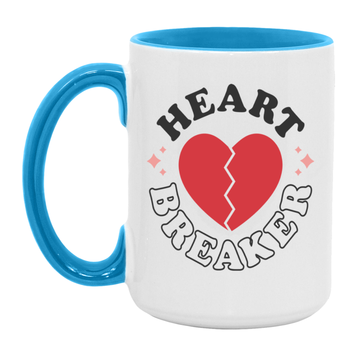 Heart Breaker ceramic coffee mug, product photo 3