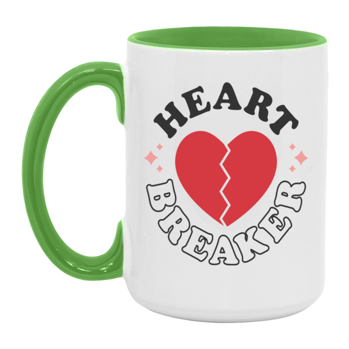 Heart Breaker ceramic coffee mug, product photo 4
