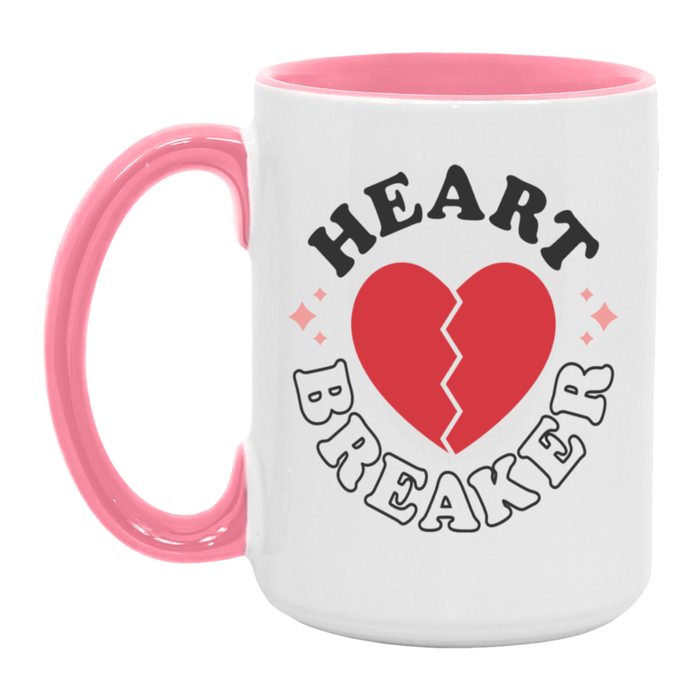 Heart Breaker ceramic coffee mug, product photo 5