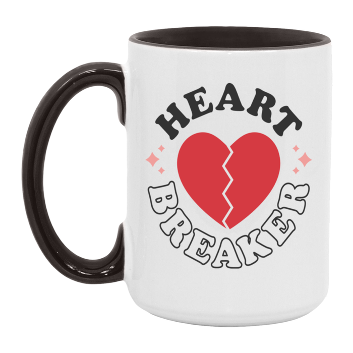 Heart Breaker ceramic coffee mug, product photo 6