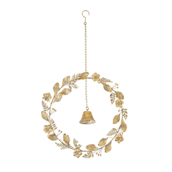 Heirloom Brass Botanical Christmas Wreath 55cm