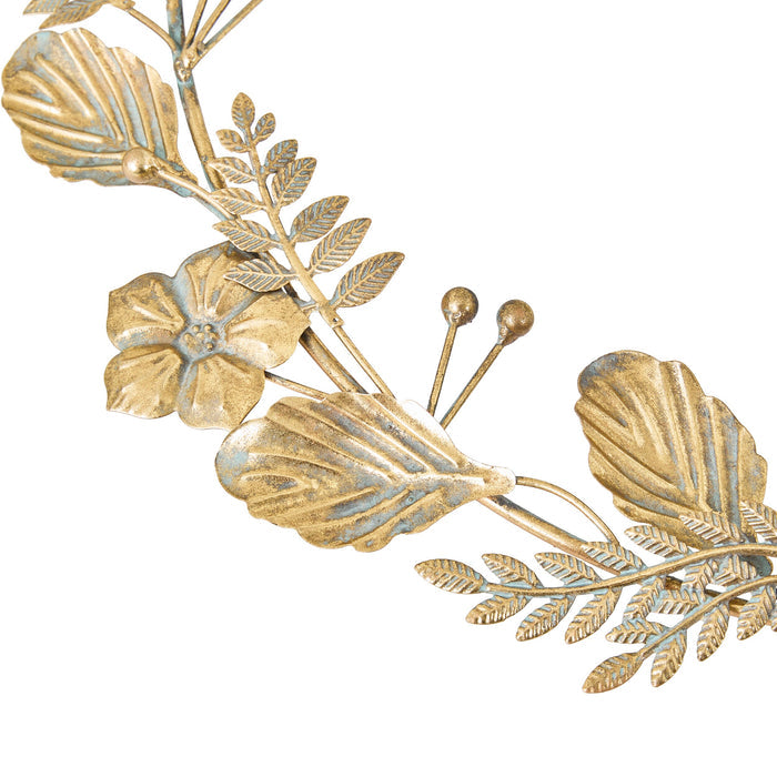 Heirloom Brass Botanical Christmas Wreath 55cm