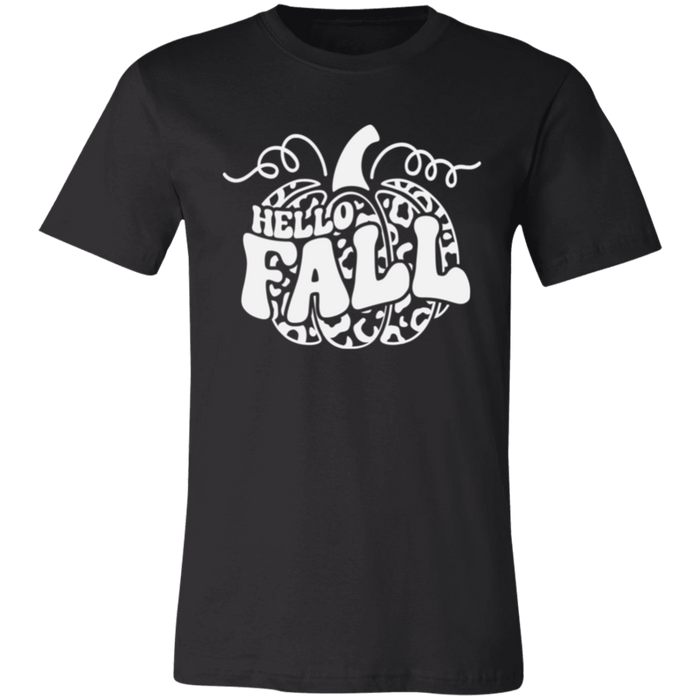 Hello Fall Pumpkin graphic t-shirt in Black