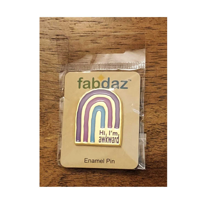 Hi I’m Awkward Enamel Pin with Gold-Toned Metal Frame
