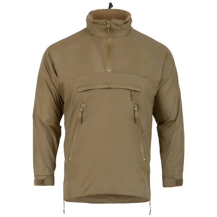front of highlander halo tactical smock jacket olive hood down