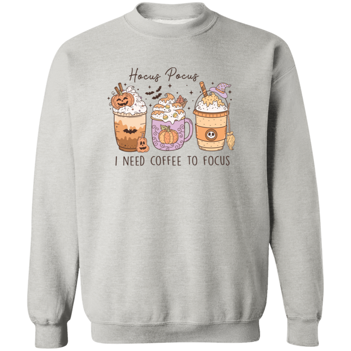 Hocus Pocus Coffee Focus crewneck sweatshirt in Ash