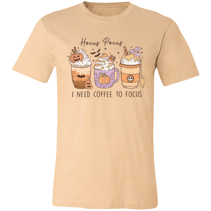 Hocus Pocus Coffee graphic t-shirt in Heather Sand Dune