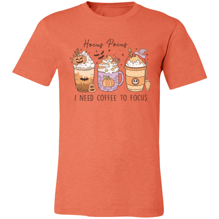 Hocus Pocus Coffee graphic t-shirt in Heather Orange