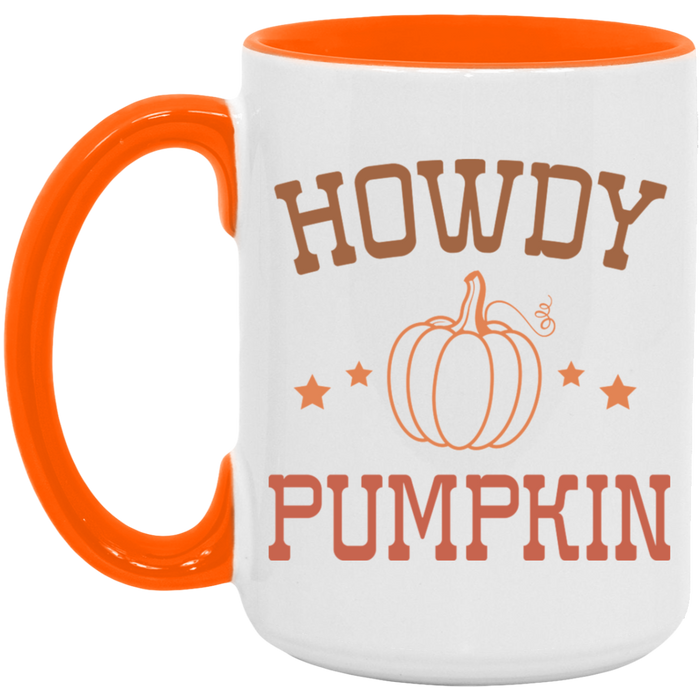Howdy Pumpkin ceramic coffee mug