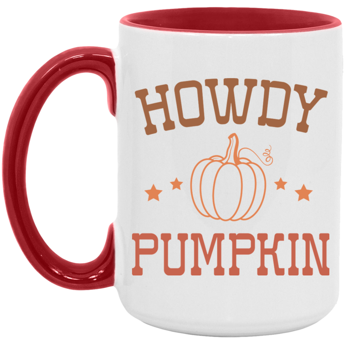 Howdy Pumpkin ceramic coffee mug, product photo 2
