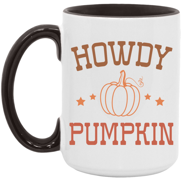 Howdy Pumpkin ceramic coffee mug, product photo 6