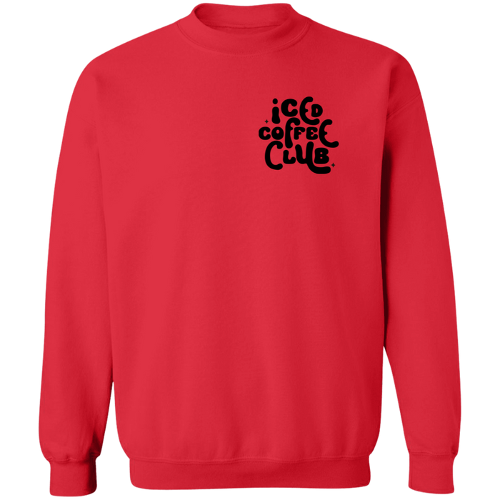 Iced Coffee Club crewneck sweatshirt in Red