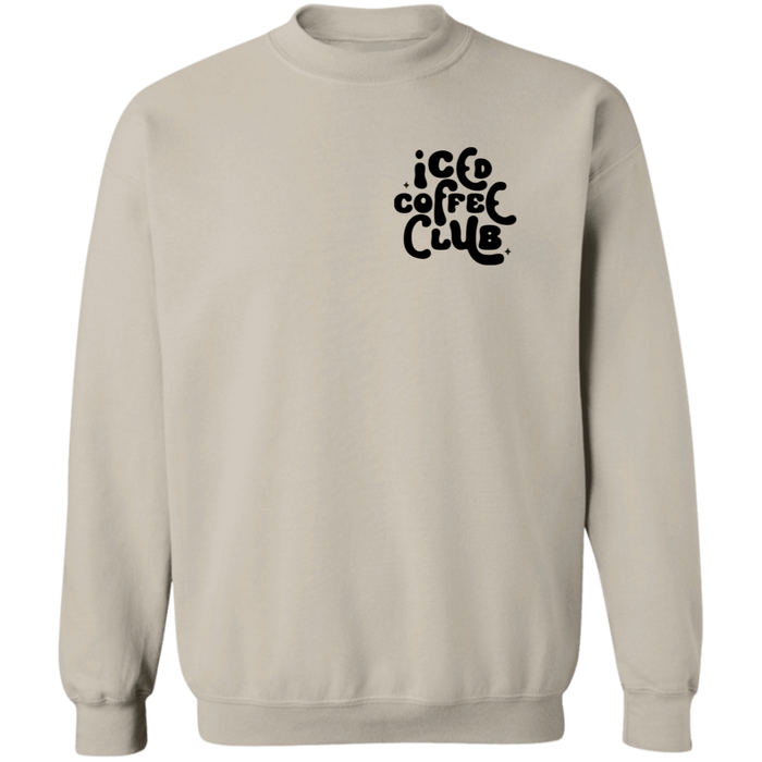 Iced Coffee Club crewneck sweatshirt in Sand