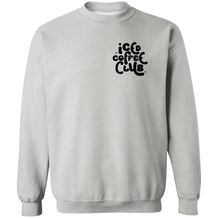 Iced Coffee Club crewneck sweatshirt in Sport Grey
