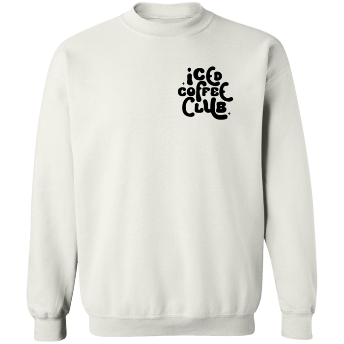 Iced Coffee Club crewneck sweatshirt in White