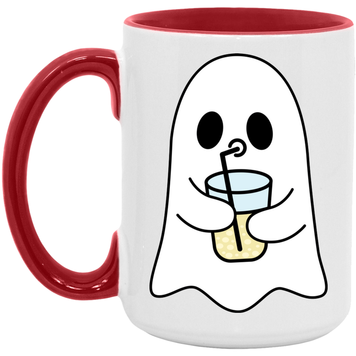 Iced Coffee Ghost ceramic coffee mug, product photo 2