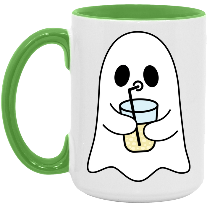 Iced Coffee Ghost ceramic coffee mug, product photo 4