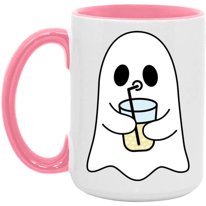 Iced Coffee Ghost ceramic coffee mug, product photo 5