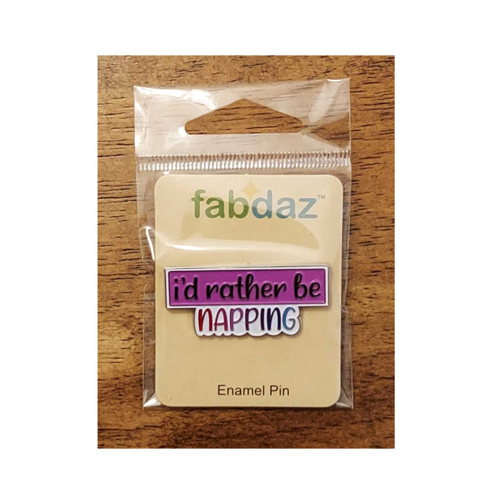 I'd Rather Be Napping Enamel Pin with Metal Frame