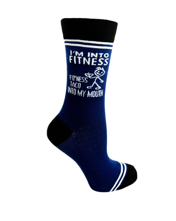 I’m Into Fitness, Fit’ness Taco Into My Mouth - Hey Now Unisex Crew Socks