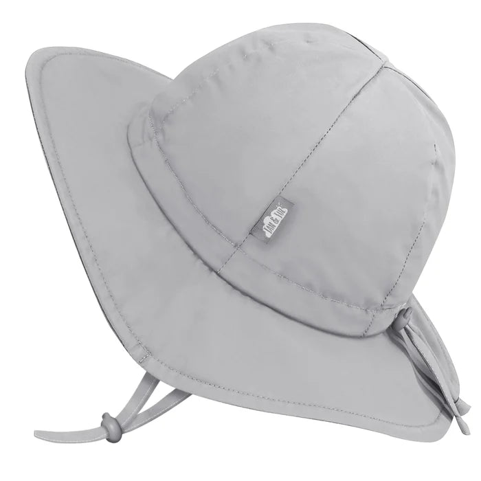 Jan & Jul Grey Cotton Floppy Sun Hat Med