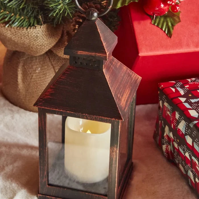 Lanterne Karaca Home Noël Mila noir, 13,5x30 cm