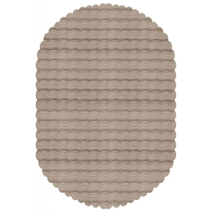 Kaşmir Halı 7/24 Cosy Premium Bubble Beige Ovale 100x150 cm