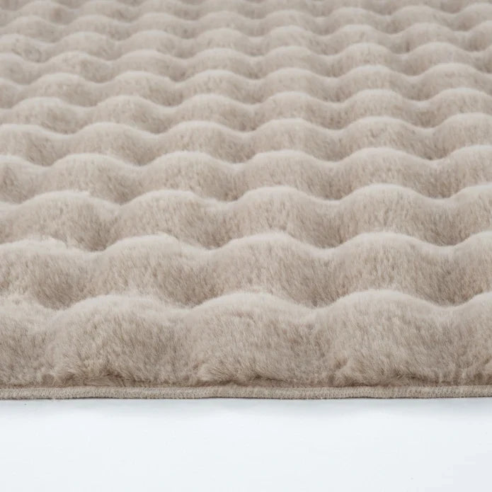 Kaşmir Halı 7/24 Cosy Premium Bubble Beige Ovale 100x150 cm
