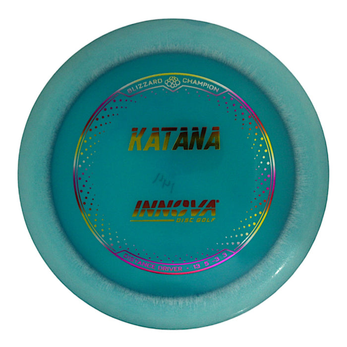 Innova Disc Golf Canada Blizzard Champion Katana Distance Driver Distance Driver Distance Driver	Firm grip	High durability	Stable flight path		Resistant to scratches	Ideal for advanced players Flexible in cooler conditions	Great for distance and control	Maintains stability over time	Comfortable for grip