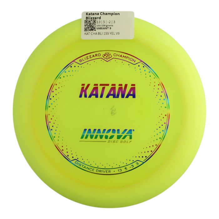 Innova Disc Golf Canada Blizzard Champion Katana Distance Driver Distance Driver Distance Driver	Firm grip	High durability	Stable flight path		Resistant to scratches	Ideal for advanced players Flexible in cooler conditions	Great for distance and control	Maintains stability over time	Comfortable for grip
