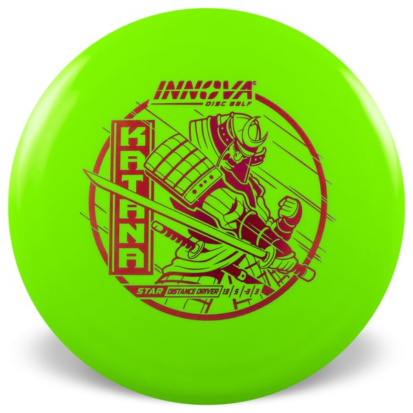 Innova Disc Golf Canada Star Katana Distance Driver 	Soft grip	great durability	Stable flight path		Resistant to scratches	Ideal for advanced players Flexible in cooler conditions	Great for distance and control	Maintains stability over time	Comfortable for grip  good Glide
