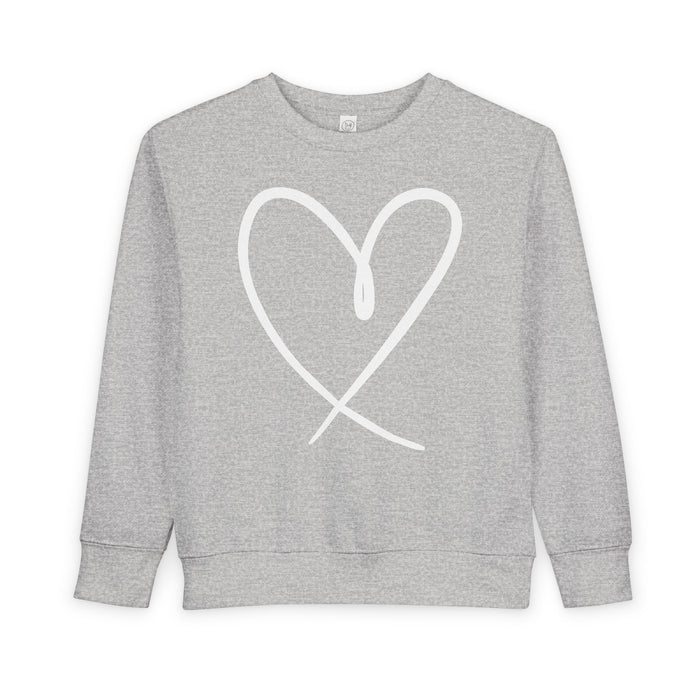 Heart Outline kids crewneck sweatshirt in Heather