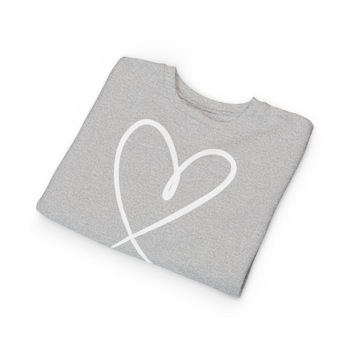 Heart Outline kids crewneck sweatshirt, product photo 7